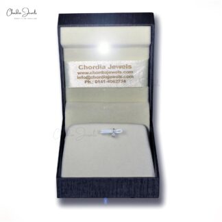 Diamond Basic Pendant In Pure 14k White Gold Dainty Diamond 0.06 Ct Dual Stone Pendants