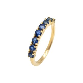 Half Eternity Blue Sapphire Band for Women
