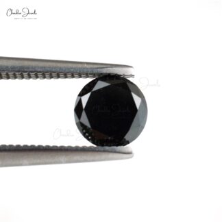 AAA Quality Loose Black Diamond Faceted Round Cut 6.50 MM Gemstone, 1 Piece