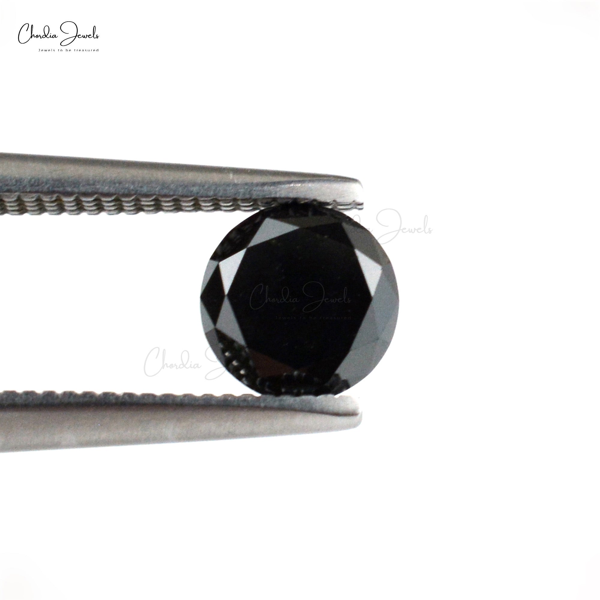 AAA Quality Loose Black Diamond Faceted Round Cut 6.50 MM Gemstone, 1 Piece