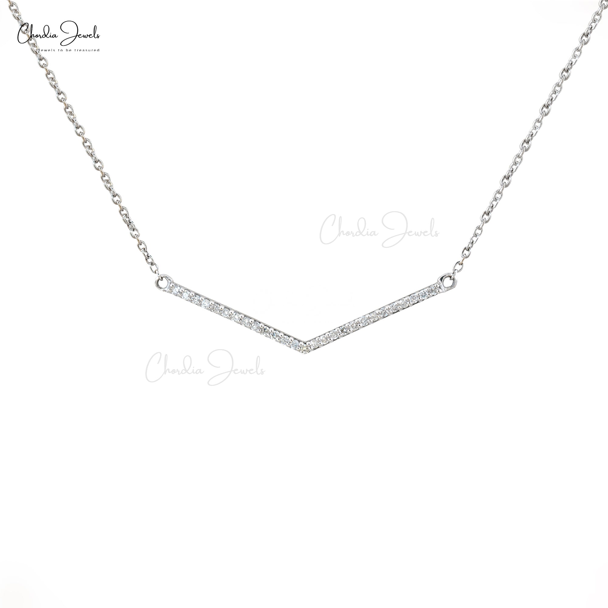 Exclusive Designer Light Weight Round Shape Diamond Minimalist Necklace Pendant For Wedding Pure 14k White Gold Jewelry Christmas Day Gift