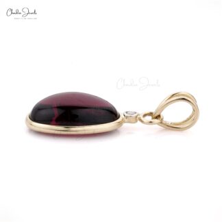 Bezel Set Dangle Pendant With 3.8 Ct Pink Tourmaline Diamond 2 Stone 14k Yellow Gold Jewelry
