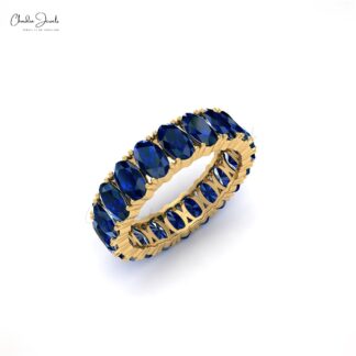 Fine Jewelry Blue Sapphire Eternity Band in 14K Gold