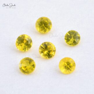 Top Grade Yellow Sapphire Fine Quality 1.50 MM - 1.90 MM Round Brilliant Cut, 1 Piece