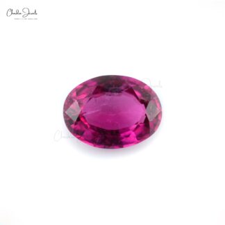 Oval Faceted AAA Rubellite Tourmaline 0.9 Carat Top Grade Gemstone for Earrings, 1 Piece