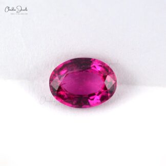 Oval Faceted AAA Rubellite Tourmaline 0.9 Carat Top Grade Gemstone for Earrings, 1 Piece