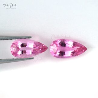Pink Tourmaline Pear Cut Super Fine Quality 10X5MM Loose Gemstone for Sale, 2 Piece