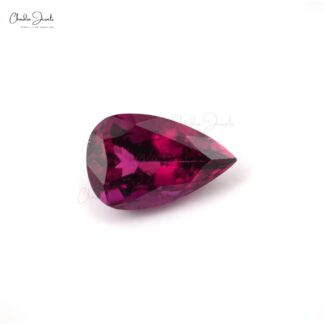 High Quality 1.85 Carat Pear Cut Rubellite Tourmaline Semi Precious Gemstone, 1 Piece
