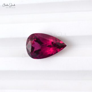 High Quality 1.85 Carat Pear Cut Rubellite Tourmaline Semi Precious Gemstone, 1 Piece