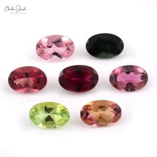 7x5mm All Color Multi Tourmaline Oval Cut Wholesale Lot, 1 Piece