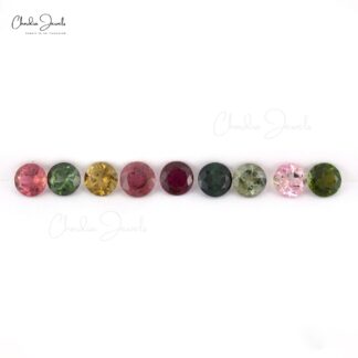 8mm AAA Grade Multi Tourmaline Round Cut For Pendant, 1 Piece
