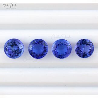 Tanzanite Round Faceted Cut 7MM AAA Grade Loose Gemstone for Wholesale, 1 Piece