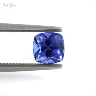 Natural 0.30 Carats Tanzanite Cushion Faceted AAA Grade Gemstone at Discount, 1 Piece