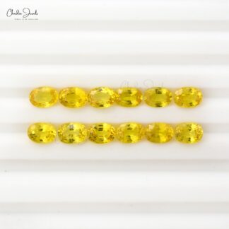 Genuine Yellow Sapphire Oval Cut 5x3mm Precious Loose Gemstone,1 Piece