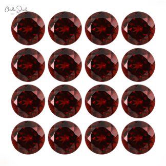 AAA Quality Red Garnet 2mm-2.5mm Faceted Round Gemstone for Jewelry, 1 Piece