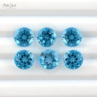 Brilliant Round Cut Blue Topaz 4MM-4.50MM AAA Quality Gemstone, 1 Piece