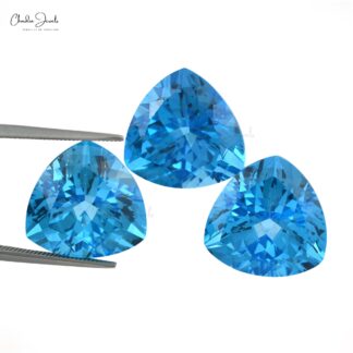 Flawless Topaz Trillion Cut 11x11mm Semi Precious Gemstone, 1 Piece