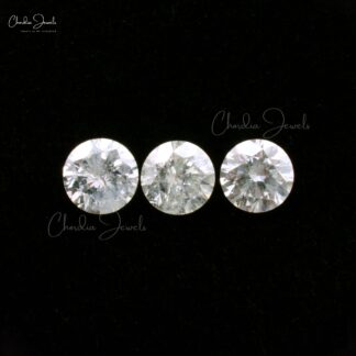 White Diamond I1-I2 / G-H 11 Sieve Round Cut 2.90MM Loose Diamond For Jewelry, 1 Piece