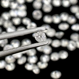 Round Brilliant Cut Melee White Diamond 2.20 MM I1-I2 / G-H Precious Gemstone, 1 Piece