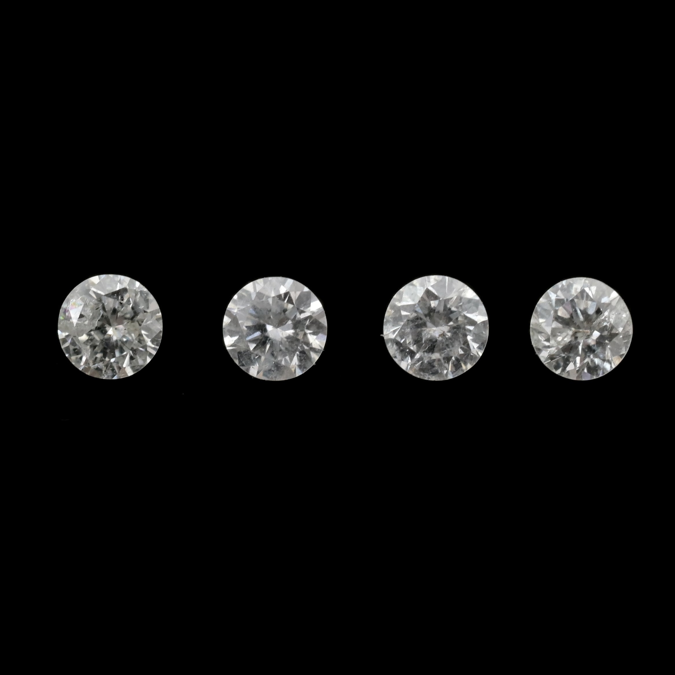 White Diamond 2MM Round Excellent Cut I1-I2 / G-H 11 Sieve Loose Diamonds, 1 Piece