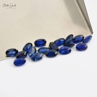 4x3mm Top Grade Blue Sapphire Oval Natural Loose Gemstone For Jewelry, 1 Piece
