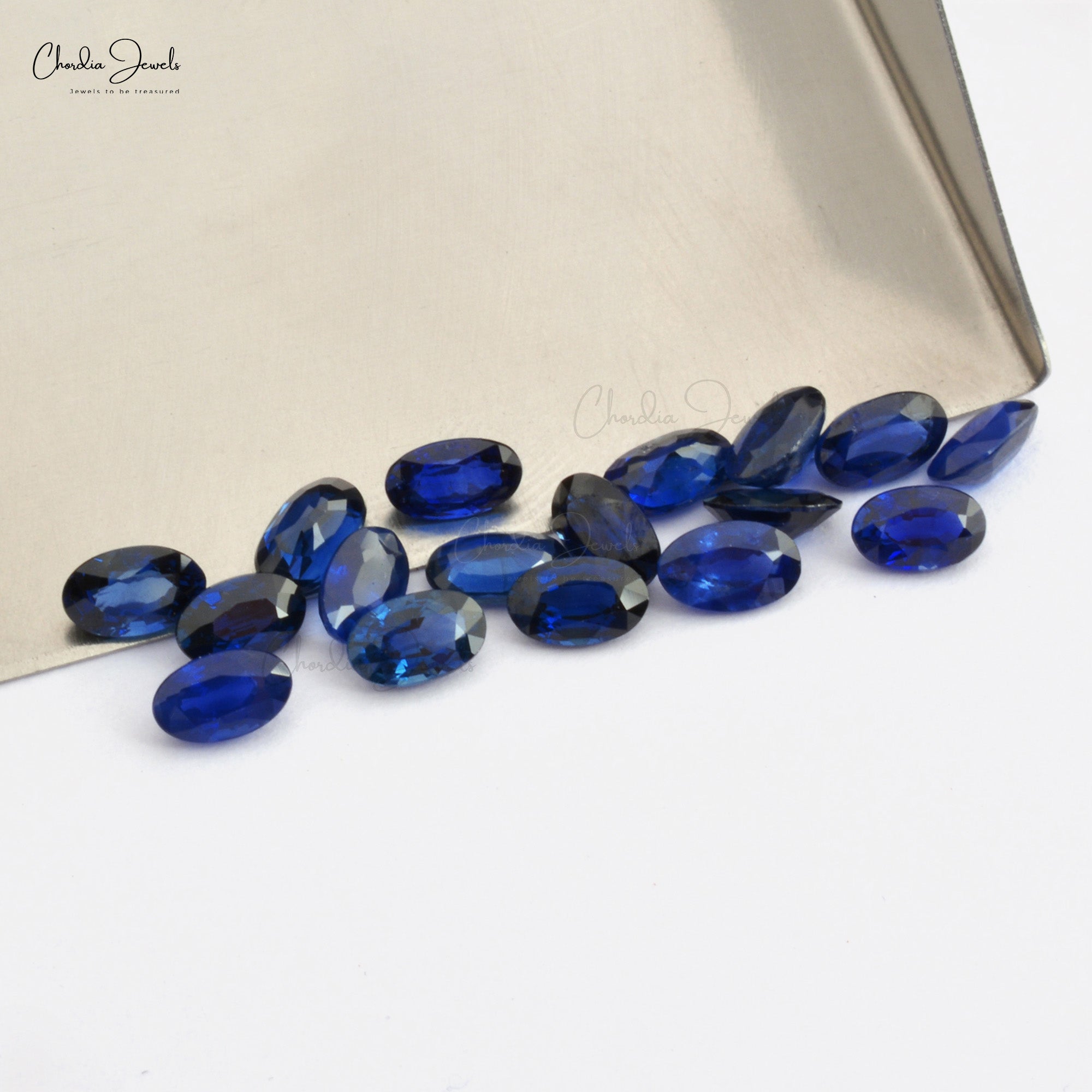 4x3mm Top Grade Blue Sapphire Oval Natural Loose Gemstone For Jewelry, 1 Piece