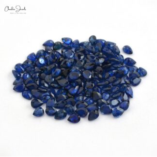 4x3mm Pear Cut Blue Sapphire Loose Gemstone, 1 Piece