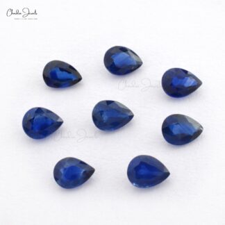 High Quality Precious Gemstone 5x3mm Sapphire Pear Step Cut Discount Price, 1 Piece