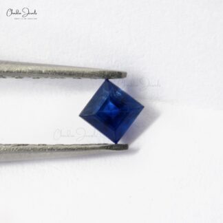 Super Fine Blue Sapphire 3.50mm Square Cut Loose Precious Gemstone