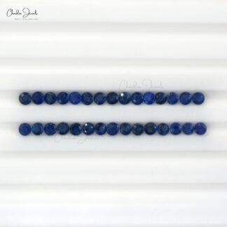 Precious Gemstone 2.60 mm - 2.90 mm Round Brilliant Cut Blue Sapphire For Jewelry, 1 Piece