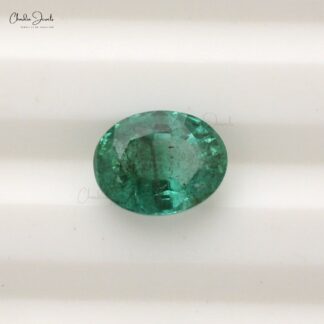Zambian Emerald 1.30 Carat Oval Faceted Cut Precious Gemstone at Discount Price, 1 Piece