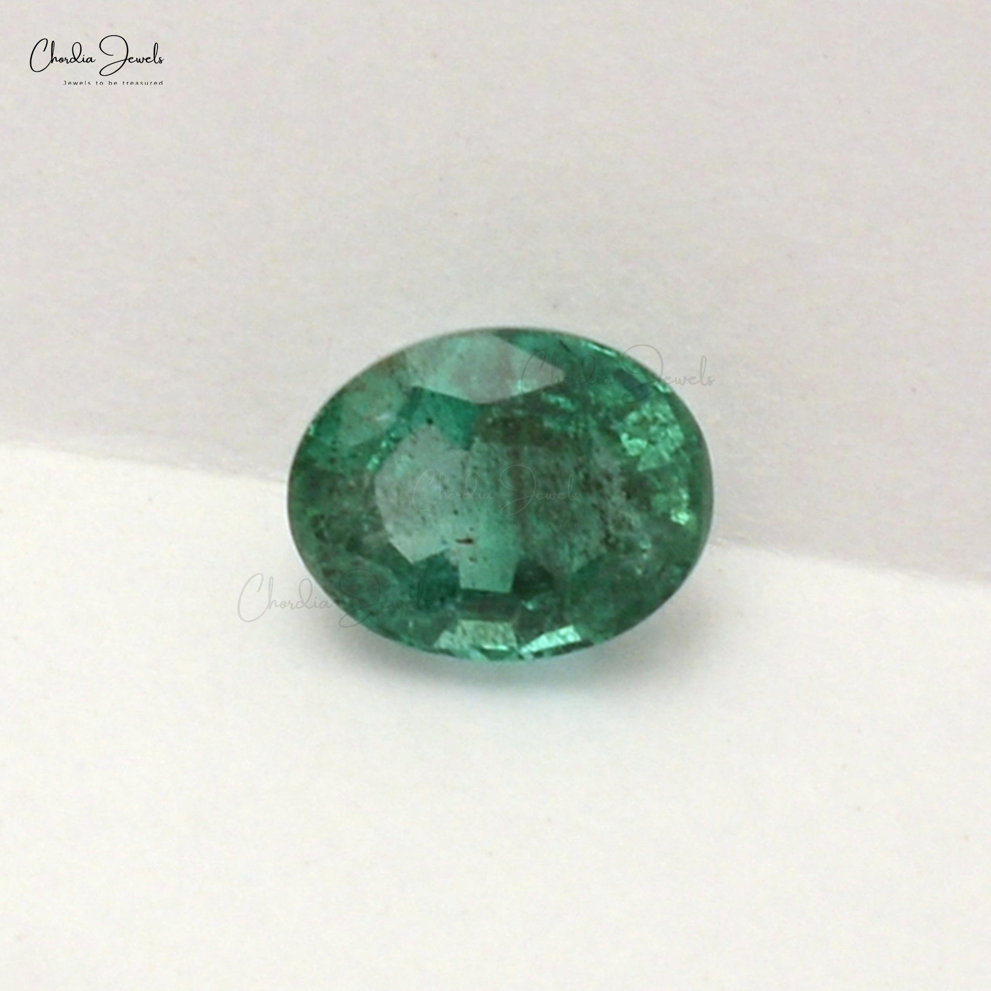 Zambian Emerald 1.30 Carat Oval Faceted Cut Precious Gemstone at Discount Price, 1 Piece