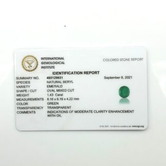Natural Zambian Emerald 8X6MM Oval Cut Loose Gemstone for Sale, 1 Piece
