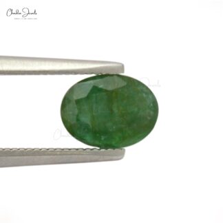 Emerald 8X6X4.10MM Oval Faceted Natural Gemstone for Jewelry Making, 1 Piece