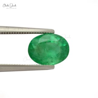 Natural 2.55 Carat Oval Faceted Cut Zambian Emerald Gemstone Wholesaler, 1 Piece