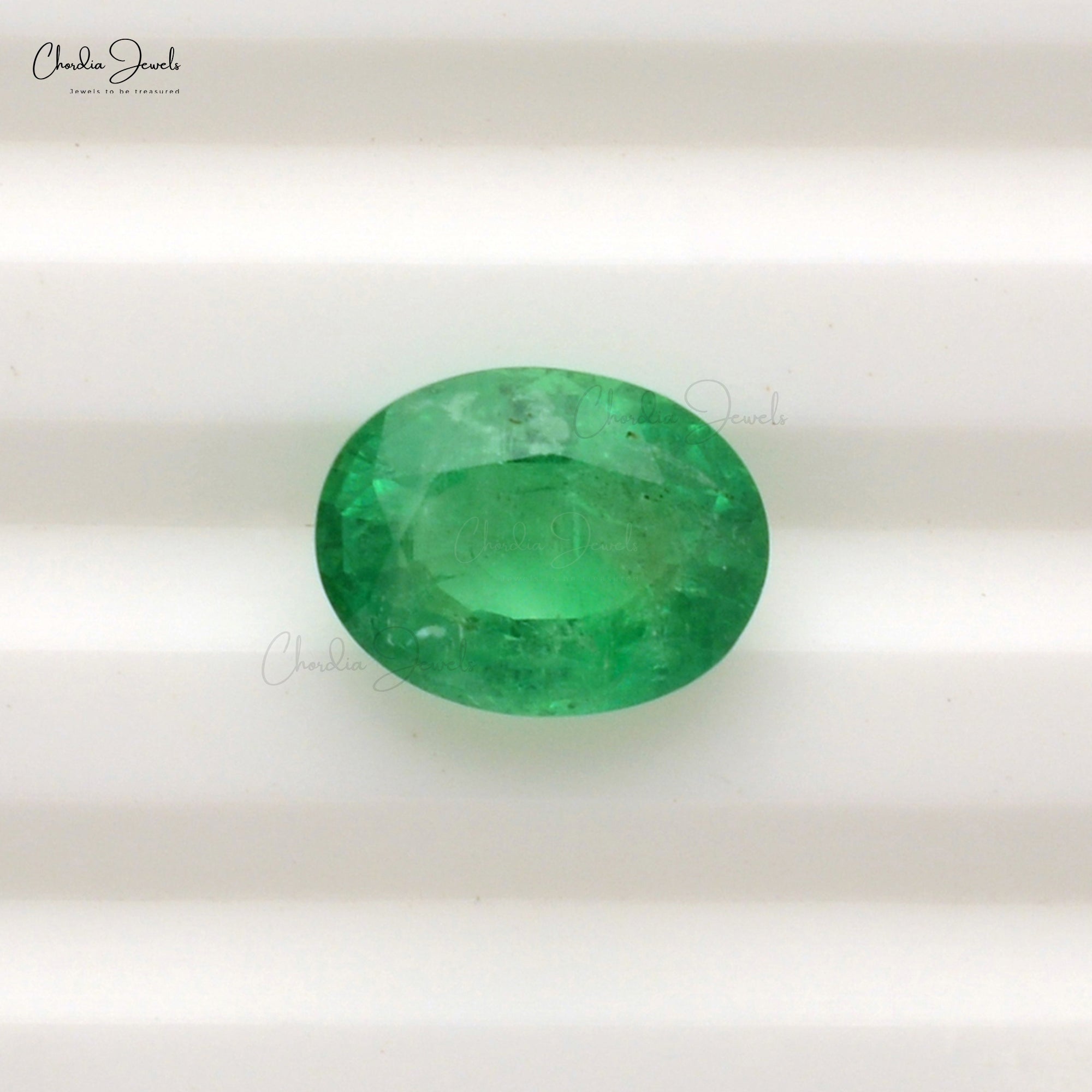 Natural 2.55 Carat Oval Faceted Cut Zambian Emerald Gemstone Wholesaler, 1 Piece