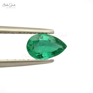 May Birthstone 8X5MM Natural Emerald Pear Cut for Making Jewelry, 2 Piece