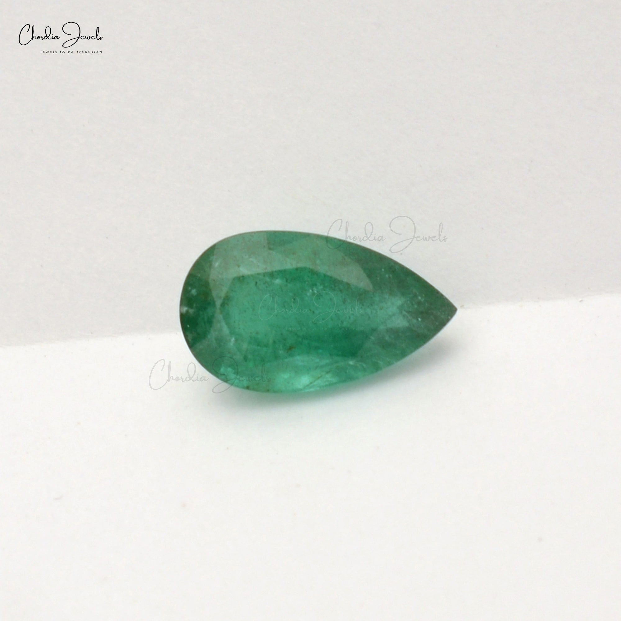 Pear Cut 14.10X8.20MM Zambian Emerald Loose Gemstone for Making Bracelets, 1 Piece