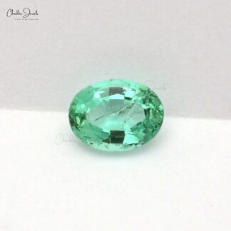 8X6MM Zambian Emerald Oval Faceted Gemstone for Making Necklace, 1 Piece