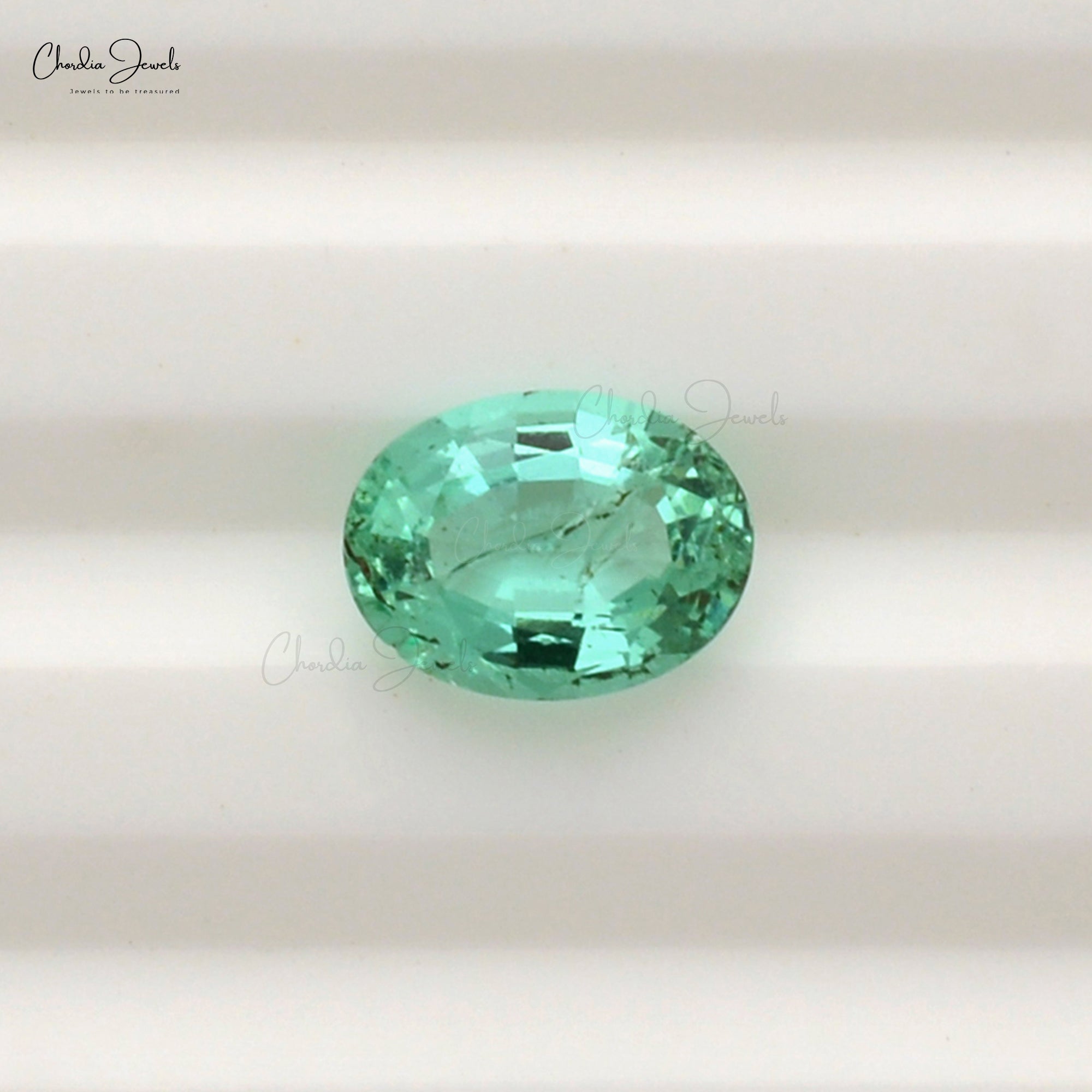 8X6MM Zambian Emerald Oval Faceted Gemstone for Making Necklace, 1 Piece