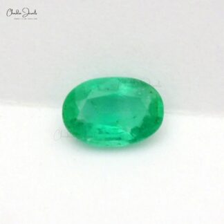 7.5X5MM Colombian Emerald Oval Faceted Cut Loose Gemstone for Wholesale, 1 Piece