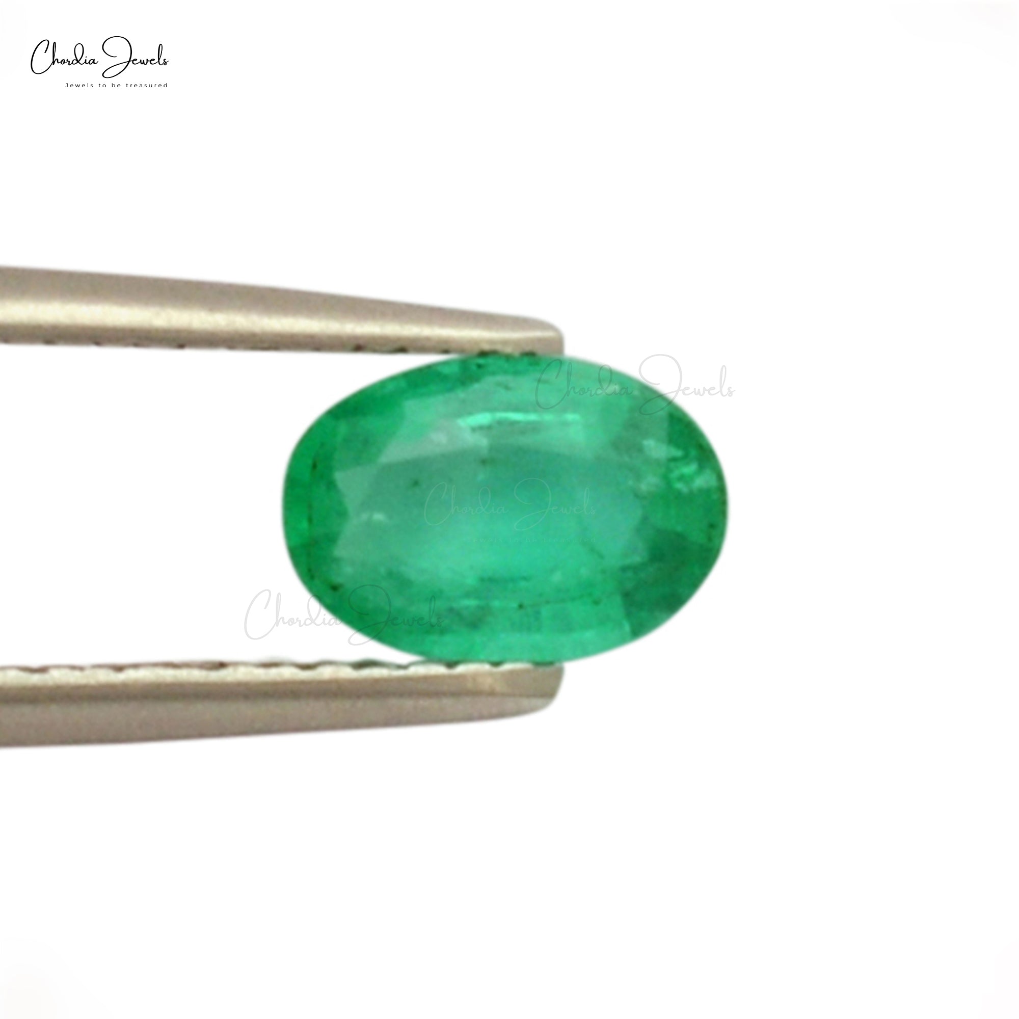 7.5X5MM Colombian Emerald Oval Faceted Cut Loose Gemstone for Wholesale, 1 Piece