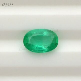 7.5X5MM Colombian Emerald Oval Faceted Cut Loose Gemstone for Wholesale, 1 Piece