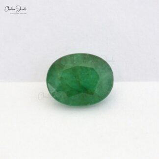 Natural 3.45 Carat Zambian Emerald Oval Faceted Precious Gemstone, 1 Piece