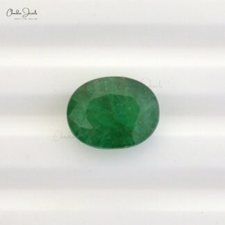 Natural 3.45 Carat Zambian Emerald Oval Faceted Precious Gemstone, 1 Piece