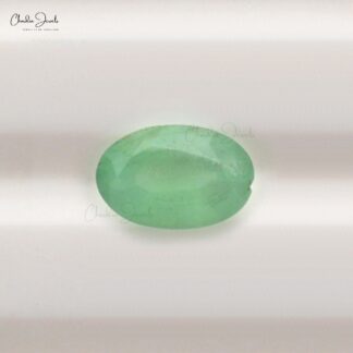 Precious Zambian Emerald 6X4MM Oval Cut Loose Gemstone for Making Rings, 1Piece