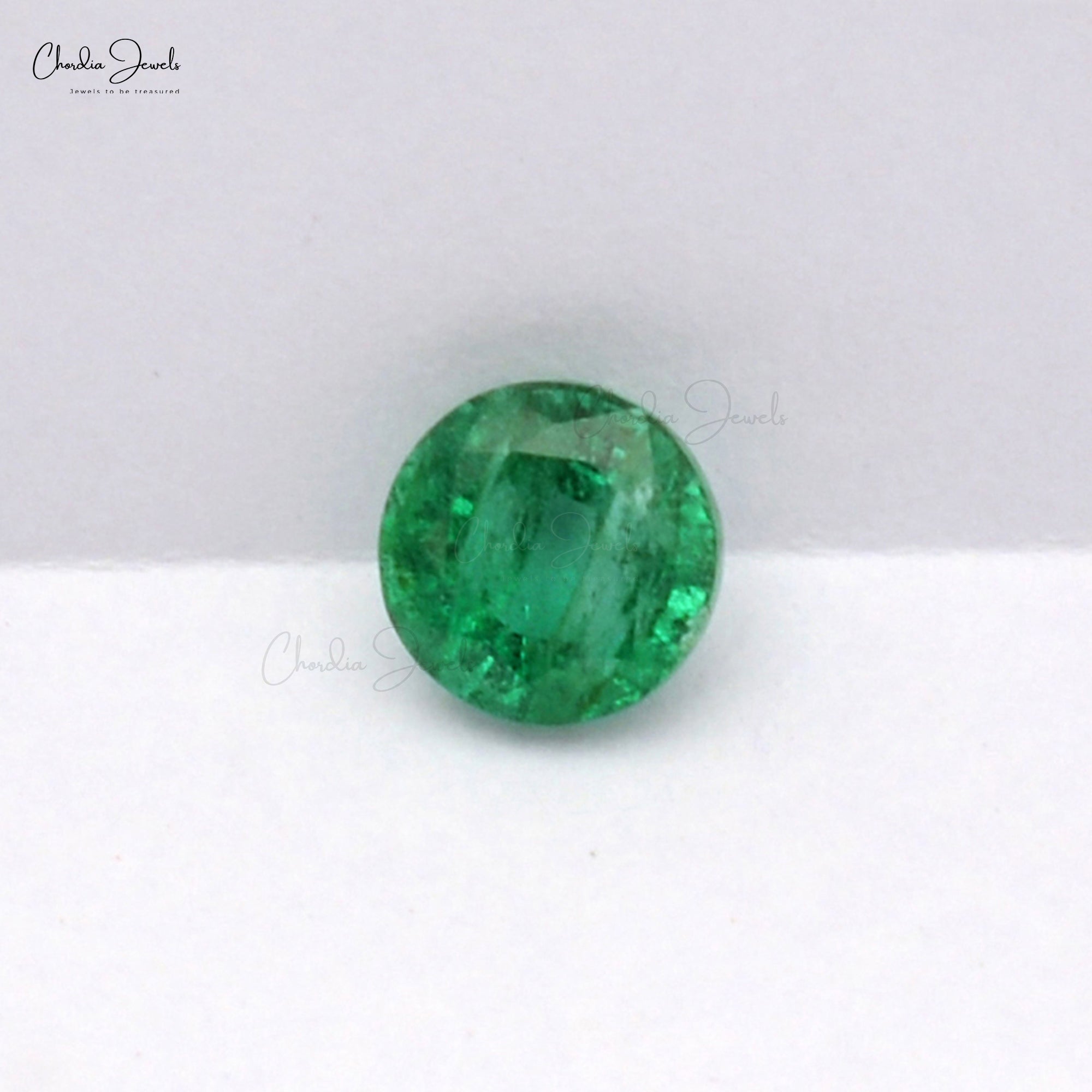 Natural Emerald 6X6MM Round Faceted Cut Gemstone for Making Bracelets, 1 Piece