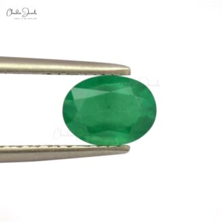 Zambian Natural Emerald 8X6MM Oval Faceted Gemstone for Making Rings, 1 Piece