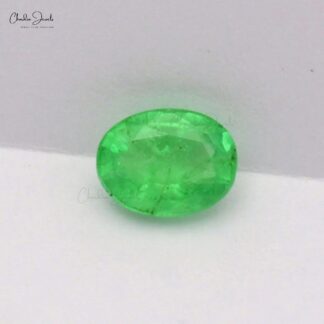 Precious Emerald Faceted 8.28×6.87MM Oval Cut Gemstone for Sale, 1 Piece