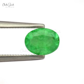 Precious Emerald Faceted 8.28×6.87MM Oval Cut Gemstone for Sale, 1 Piece